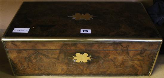 Walnut/brass writing slope